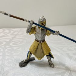 Schleich BLUE GRIFFIN KNIGHT W/Pole-Arm Silver/Gold 4" Resin WorldOfKnights EUC