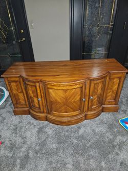 Wood cabinet entertainment center