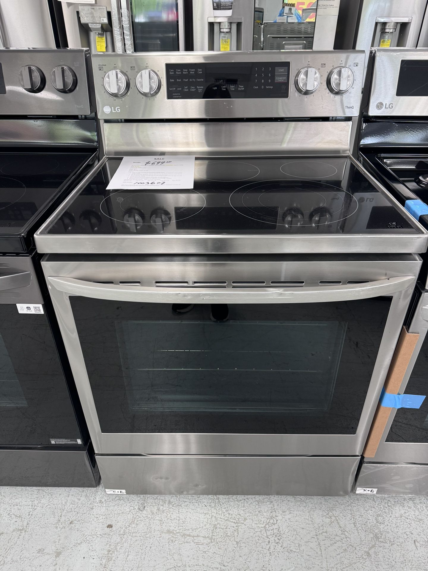 6.3 cu.ft range with air fly, convection and easy clean 