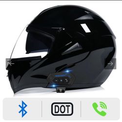 XL-FRBRK New Motorcycle Bluetooth Helmet, DOT Approved Dual Visor Full Face Flip