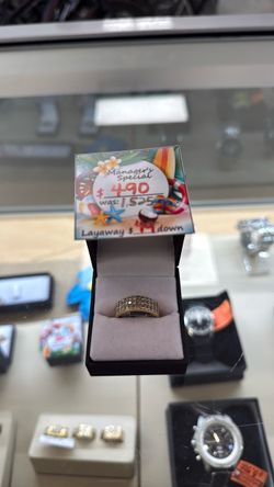 14k cluster ring