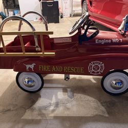 Vintage Fire Truck Peddle Car