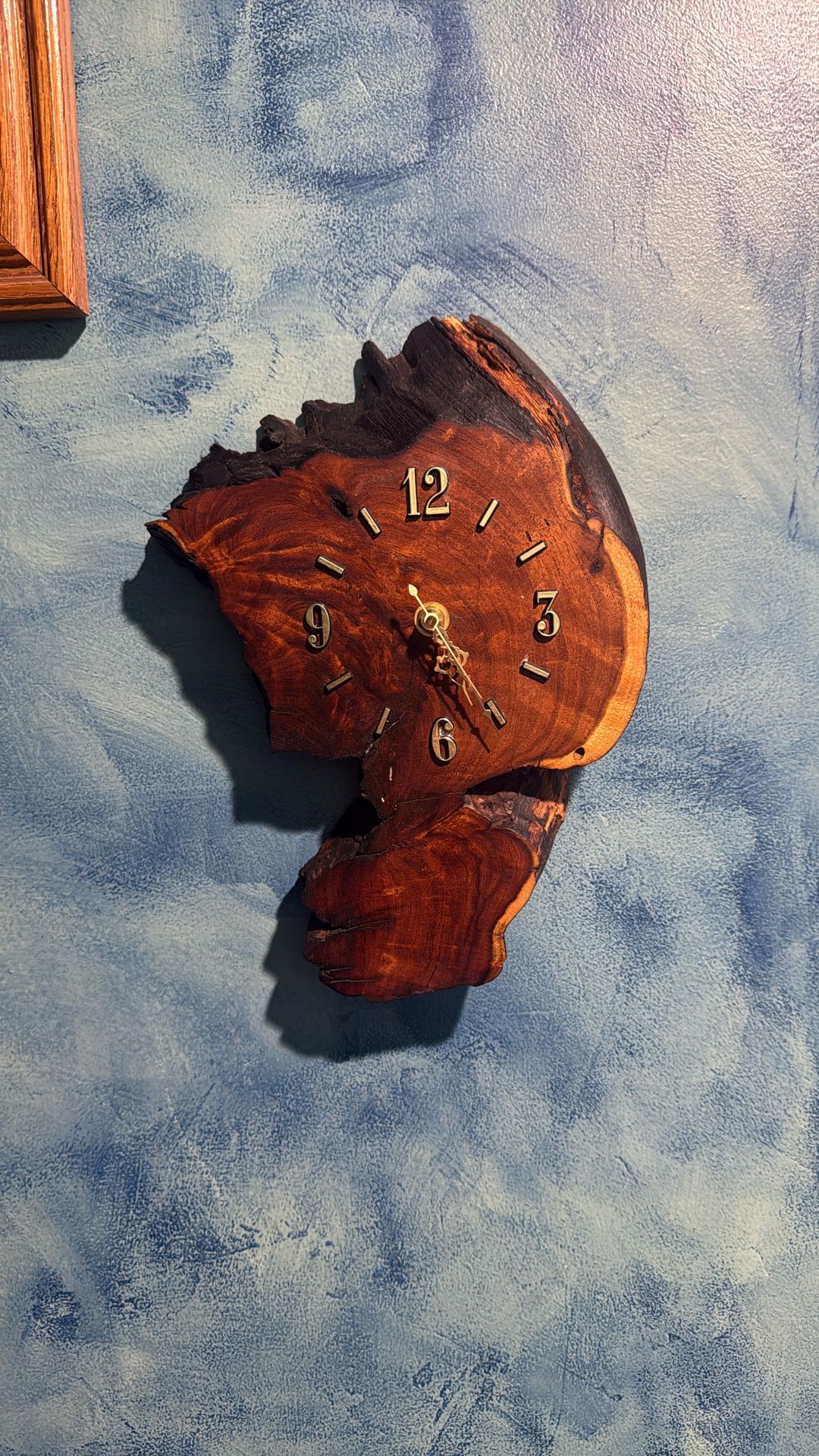 Mesquite Curly Burlwood Clock