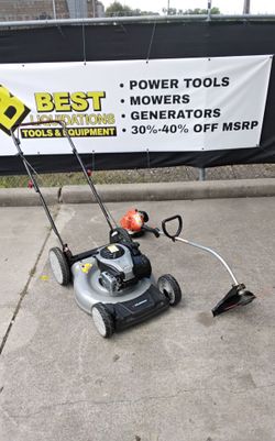 Murray big wheel push mower w/ echo gt225 Weedeater
