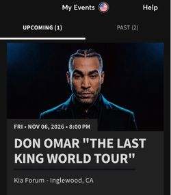 Don Omar The Last King World Tour Ticket