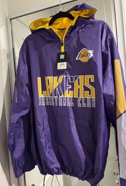 New Los Angeles Lakers Basketball Club Windbreaker Jacket Size Large (L)