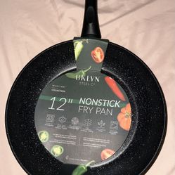 Brooklyn Steel Co. Milky Way Nonstick Aluminum Forged Silicone Handle Fry Pan - 12" - Black
