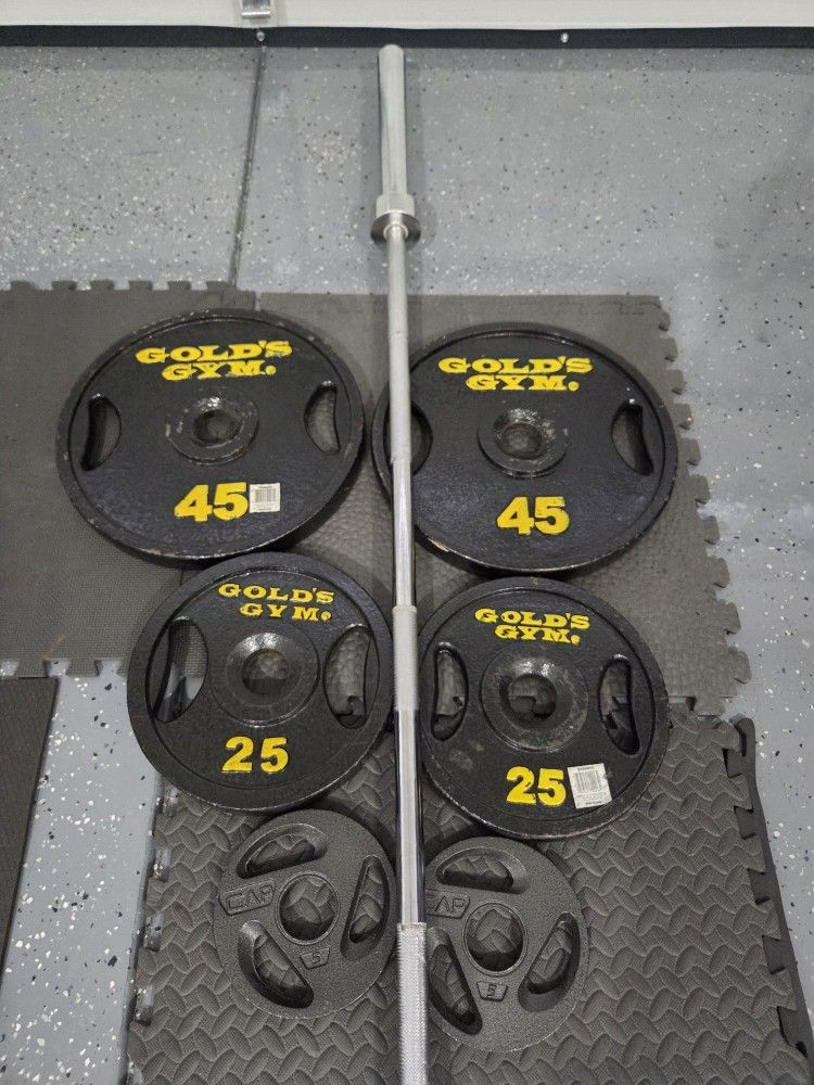 Olympic Size Weight Plates Weightlift Excercise Workout Bench Press Curl 2 Inch Hole Plates