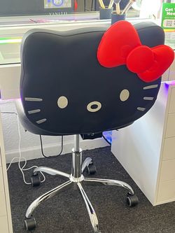 Black Leather Hello Kitty Chair