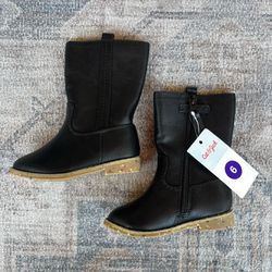 Cat & Jack girls size 6 boots brand new full zip kid shoes