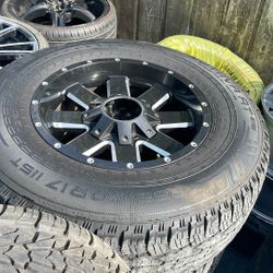 17” 265/70 Black Chrome Wheels 
