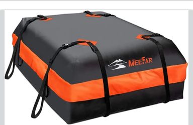 NEW! WATERPROOF ROOFTOP CARGO CARRIER, ANTI-SLIP MAT, STRAPS, HOOKS & LOCK