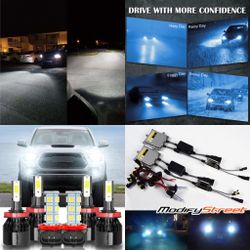 Hid Conversion Kit - Led Headlight Bulbs - H11 9006 H4 5202 Fog High Low Chevy Replacement Bulbs Toyota Prius Lexus Is300 Silverado Truck Car Any Bulb