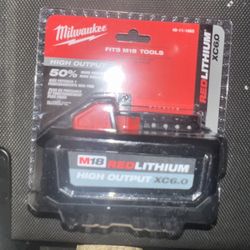 New 18V Milwaukee  6.0 AH Batteries M18  High output