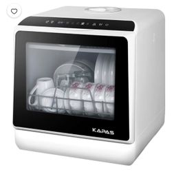 18” Portable Countertop Dishwasher with Built-In Water Tank, 5 Wash Programs & Fruit Wash