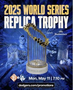 Los Angeles Dodgers World Series 2025 replica trophy