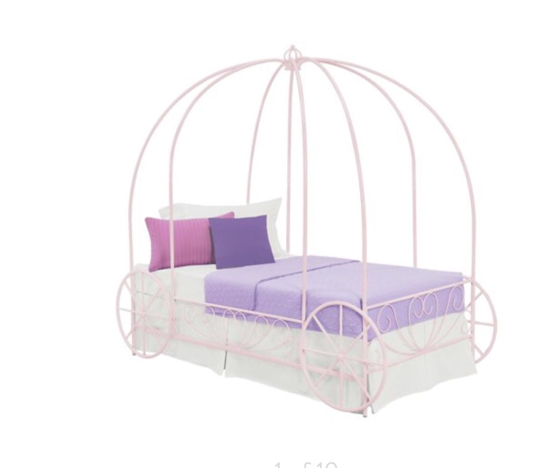 Brand new in box twin size carriage bed in lilac