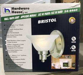Wall Light Fixture Brushed Nickel
