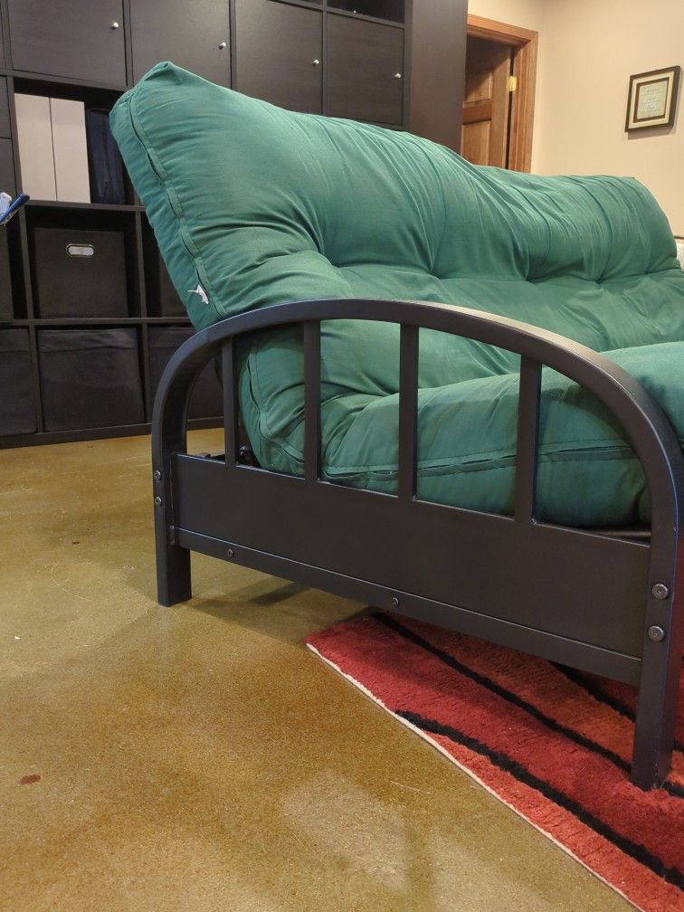 Full Size Black Metal Futon