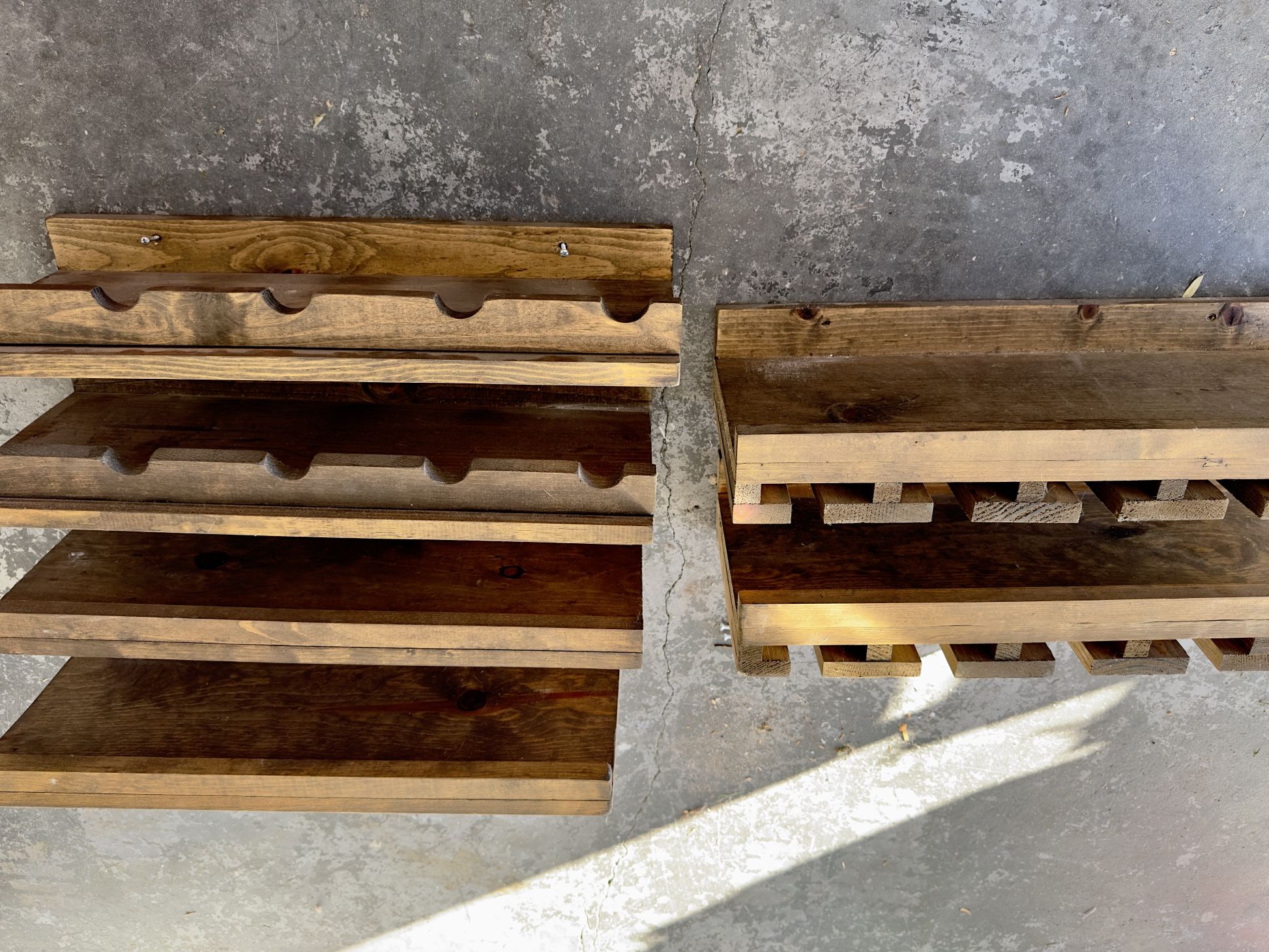 6 Wood Shelves 24” Long / Wine Racks