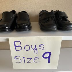 Boys shoes size 9 boy toddler dressy dress black outing Kids Korner Cherokee event pictures holidays