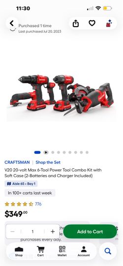 Craftsman V20 6-Tool Power Tool Combo Kit