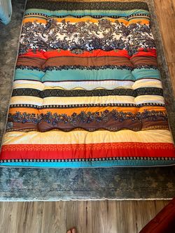 Colorful Bohemian Tufted Floor Mattress