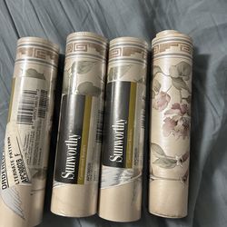 Wallpaper border vintage hummingbirds