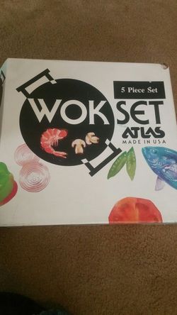 Wok set, never used, brand new