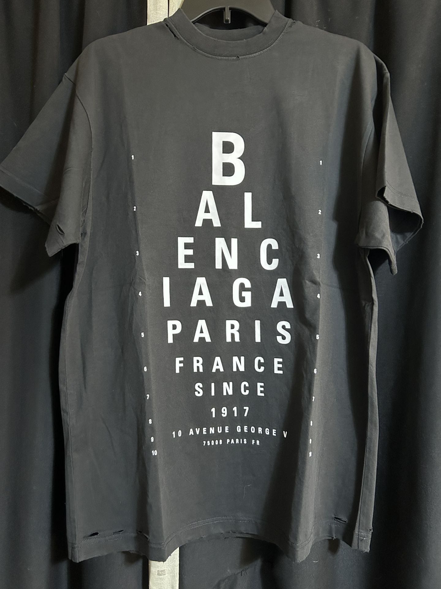 Balenciaga Optical Vision Black Washed Shirt Size XL UNISEX Pre-Owned