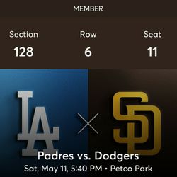 Padres vs Dodgers- Sat 5/11