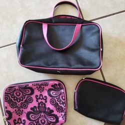 3 Piece Makeup Bag Set