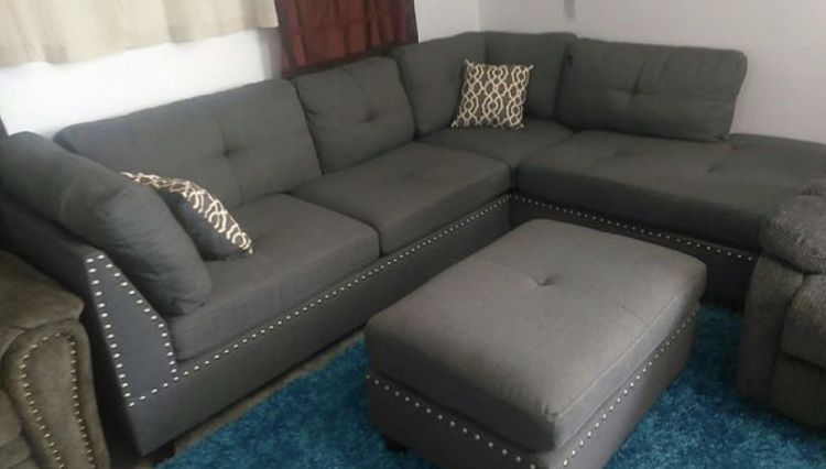 Brand New Sectional Sofa Couch With Ottoman