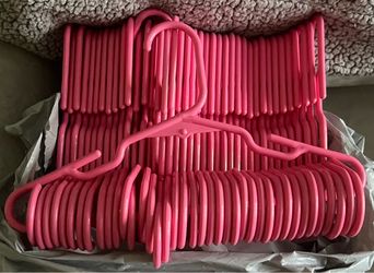 Pink Plastic Clothes Hangers Bulk Lot