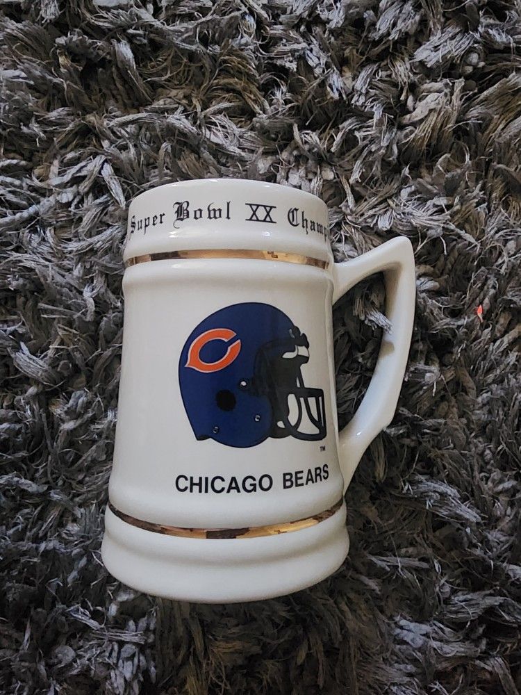 1985 Chicago Bears Super Bowl XX Champions Stein Mug