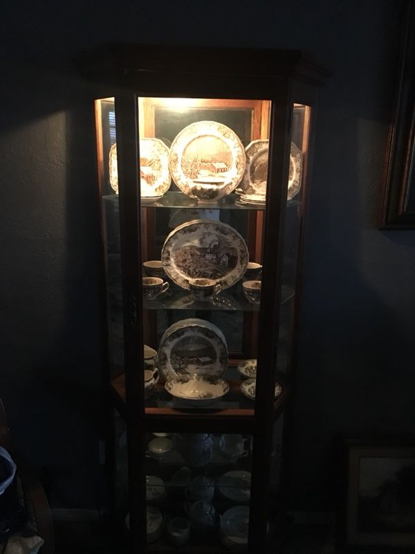 Antique Display Cabinet w/light