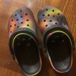 Classic Solar Rainbow Crocs Youth Size 5