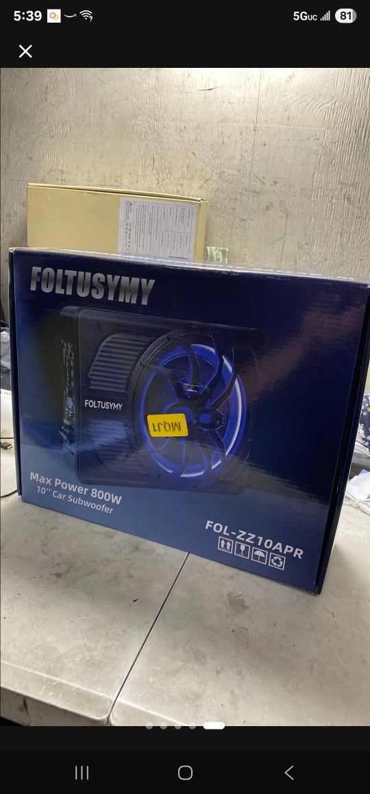 10" 800 watt car subwoofer