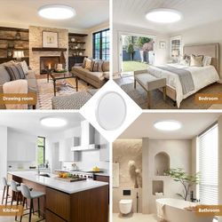 NEW TLZ LIGHTING 24-Inch Large LED Flush Mount Ceiling Light