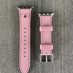 Coach Pink Rubber Apple Watch Strap Band 38/40/41mm