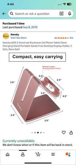 1 Honsky GEN-2 Universal Aluminum Cell Phone Tablet Desk