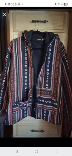 MANTRA textured fleece zip up hoodie,  size X-large