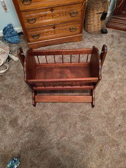 All Real Wood Baby Cradel