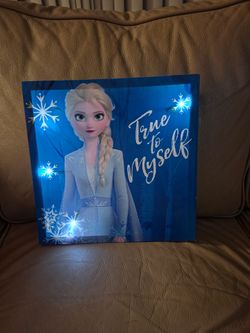 Frozen light up canvas picture