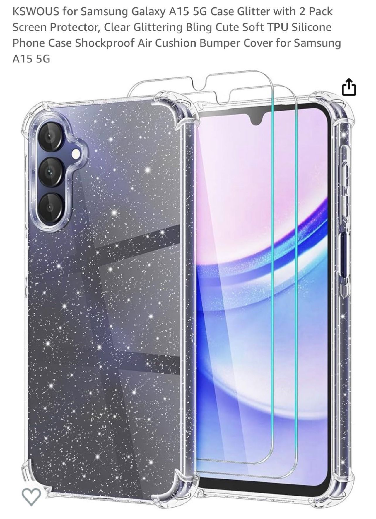 Samsung Galaxy A15 5G Case Glitter with 2 Pack Screen Protector, Clear Glittering Bling Cute Soft TPU Silicone Phone Case for Sale in Alpharetta, GA - OfferUp Samsung Galaxy A15 5G Case Glitter with 2 Pack Screen Protector, Clear Glittering Bling Cute Soft TPU Silicone Phone Case for Sale in Alpharetta, GA - OfferUp