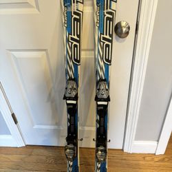 ELAN Exarpro JUNIOR SKIS 120 Blue ADJUSTABLE BINDINGS Exar Pro Kids Downhill