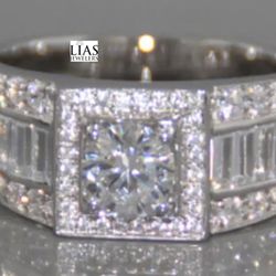 New 18k White Gold Men Wedding Ring 