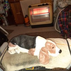 Ceramic Bassett Hound Statue 