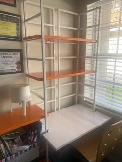 Desk with Shelves