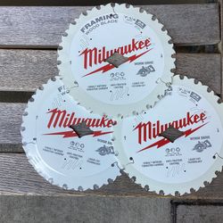 Milwaukee 7-1/4” x 24-Tooth Carbide Framing Circular Saw Blade (3-Pack). Brand NEW.